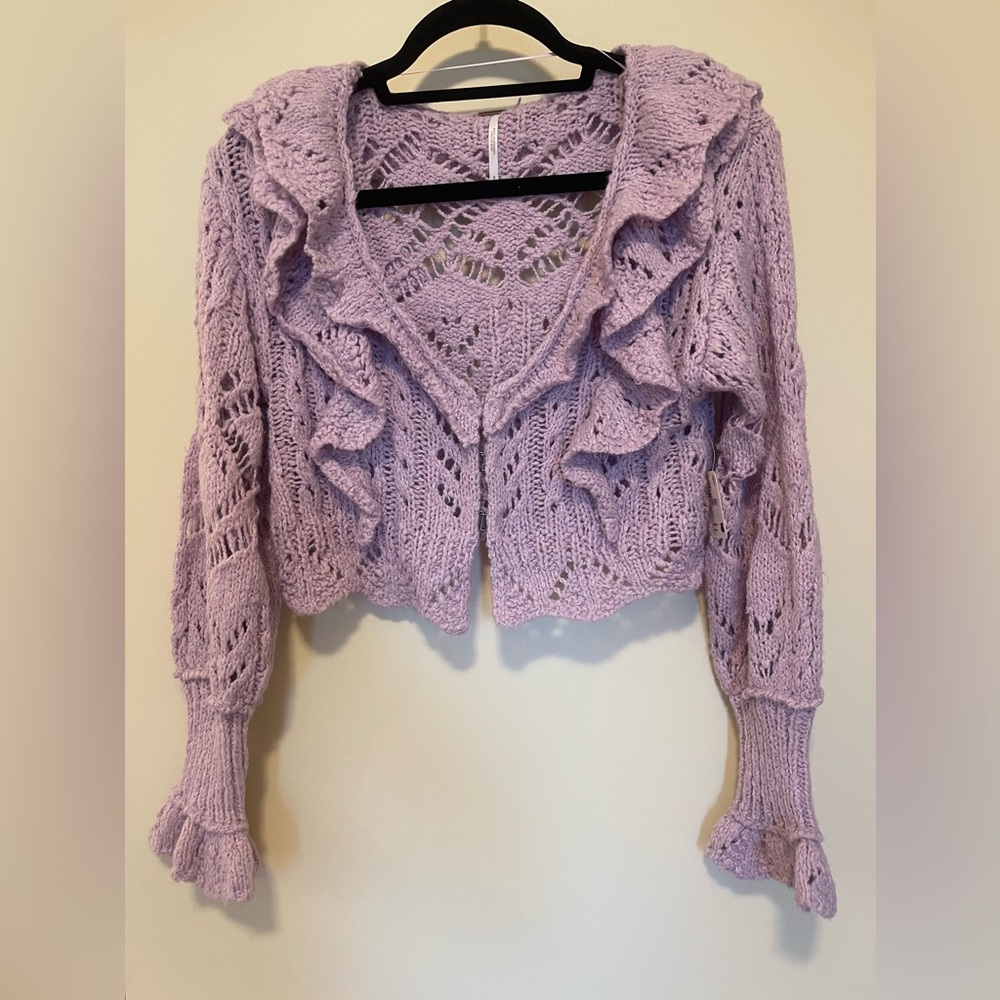 Crocheted Free People Sweater